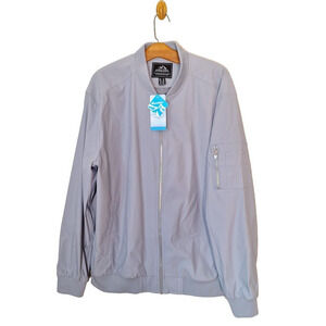 MagcoMsen Gray Outdoor Jacket Lightweight Utility Bomber Jacket Men Size XL